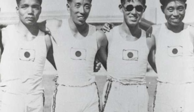 Japanese Olympic 400-meter relay team.